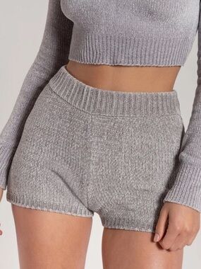 Meshki Carmella Chenille Grey Shorts XS Like New